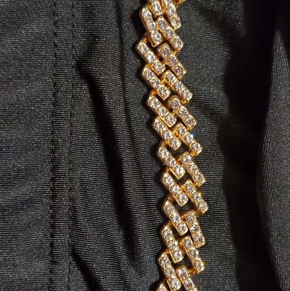 Bling cuban link chain bracelet - Picture 2 of 4